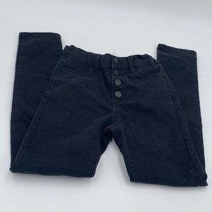 Girls size 8 Jordache super skinny black denim jeans